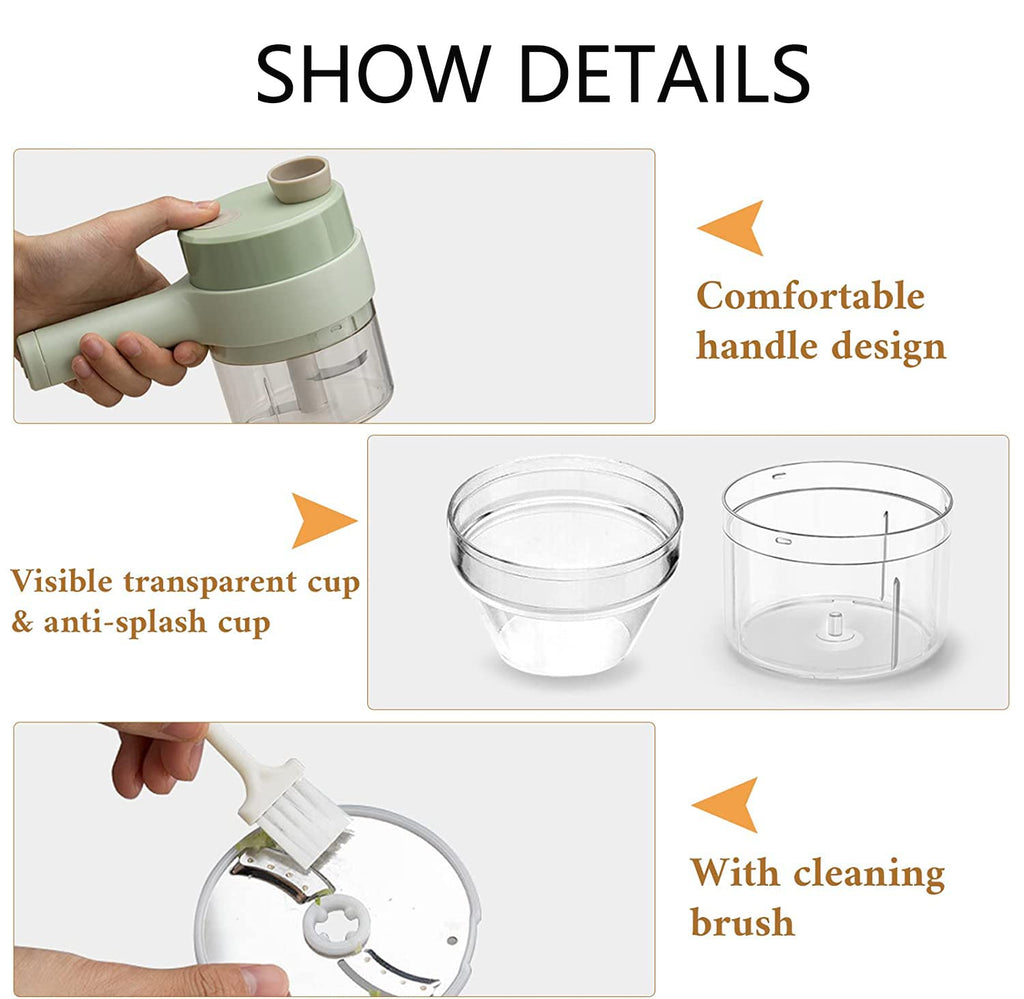 4 in 1 Handheld Electric Vegetable Cutter Set M99298