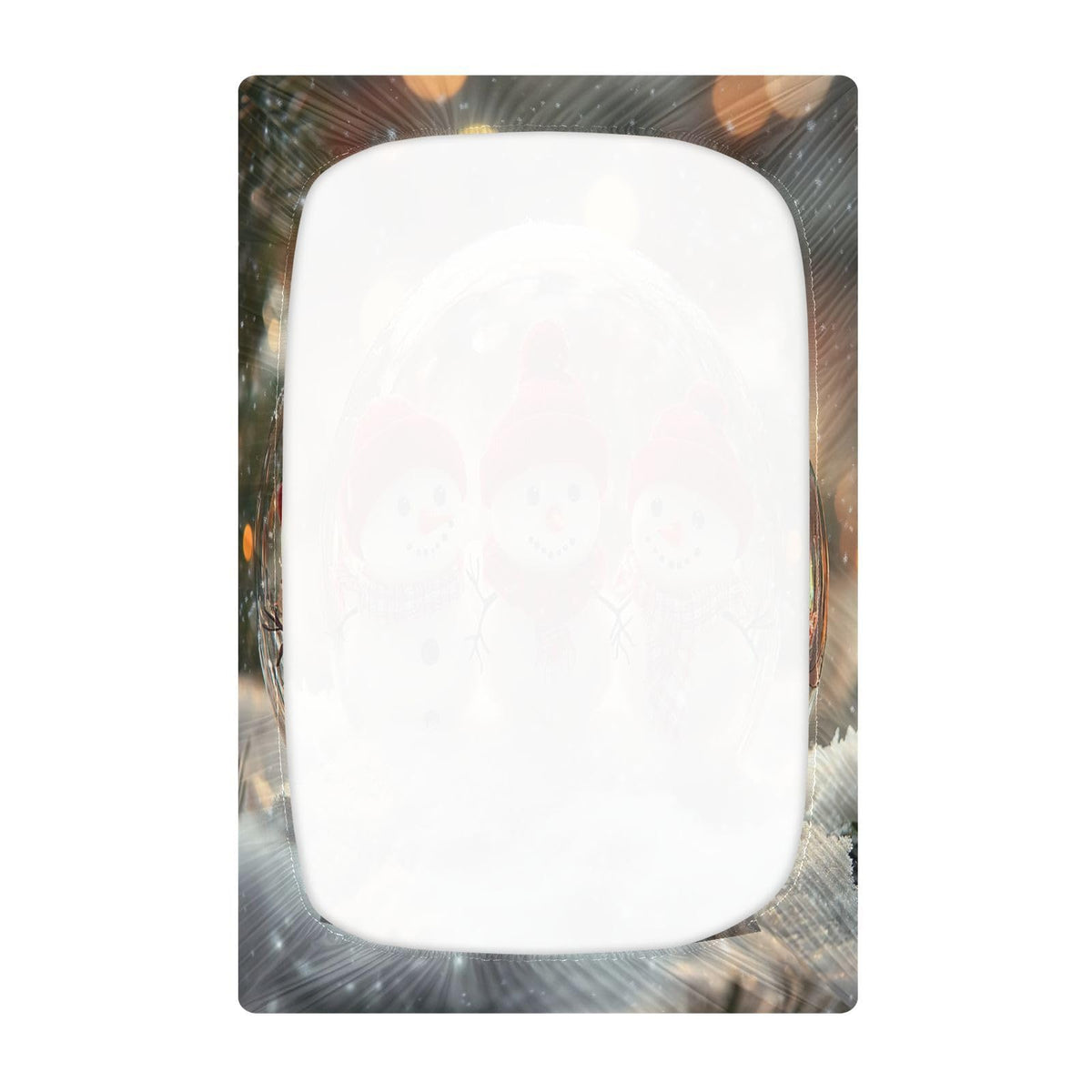 Snowmen Crystal Ball Crib Sheet 52" x 28" Q560