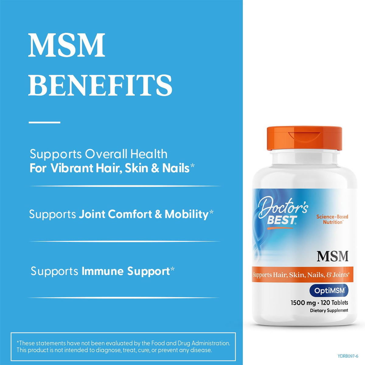 MSM Supplement 1500mg 120 Tablets X785