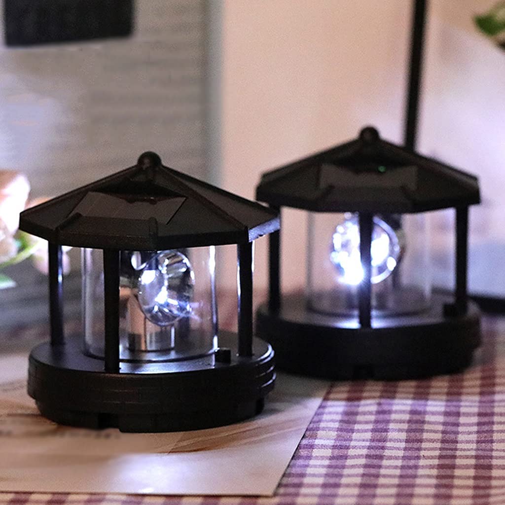 2 Pieces Solar Powered Lighthouse Shape Light X17588