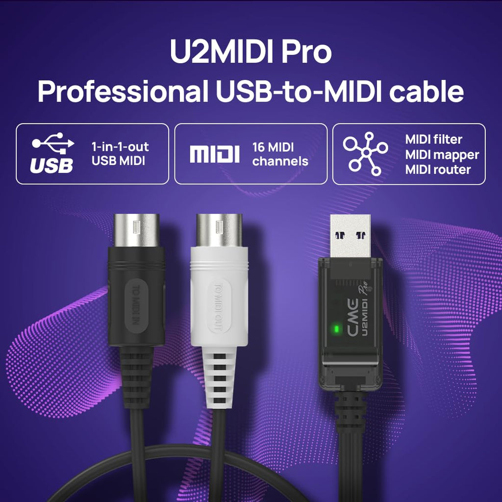 High-Speed USB MIDI Cable with Filter and Mapper V2815