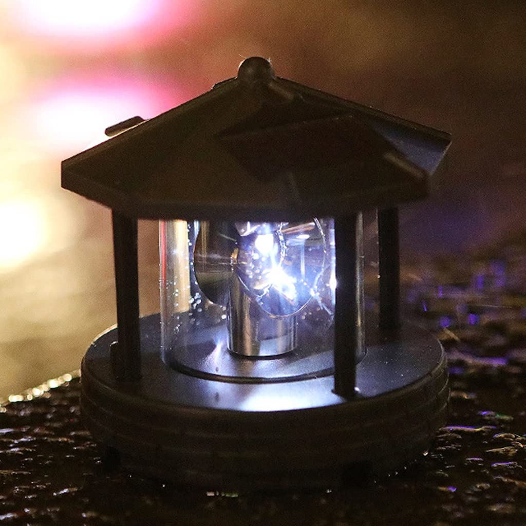 2 Pieces Solar Powered Lighthouse Shape Light X17588