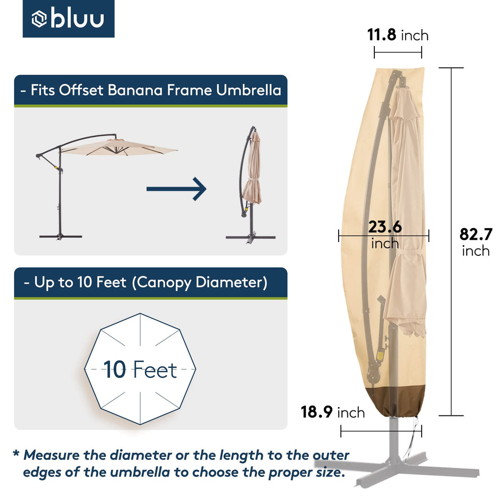 10 FT Navy Blue Patio Offset Umbrella N38027