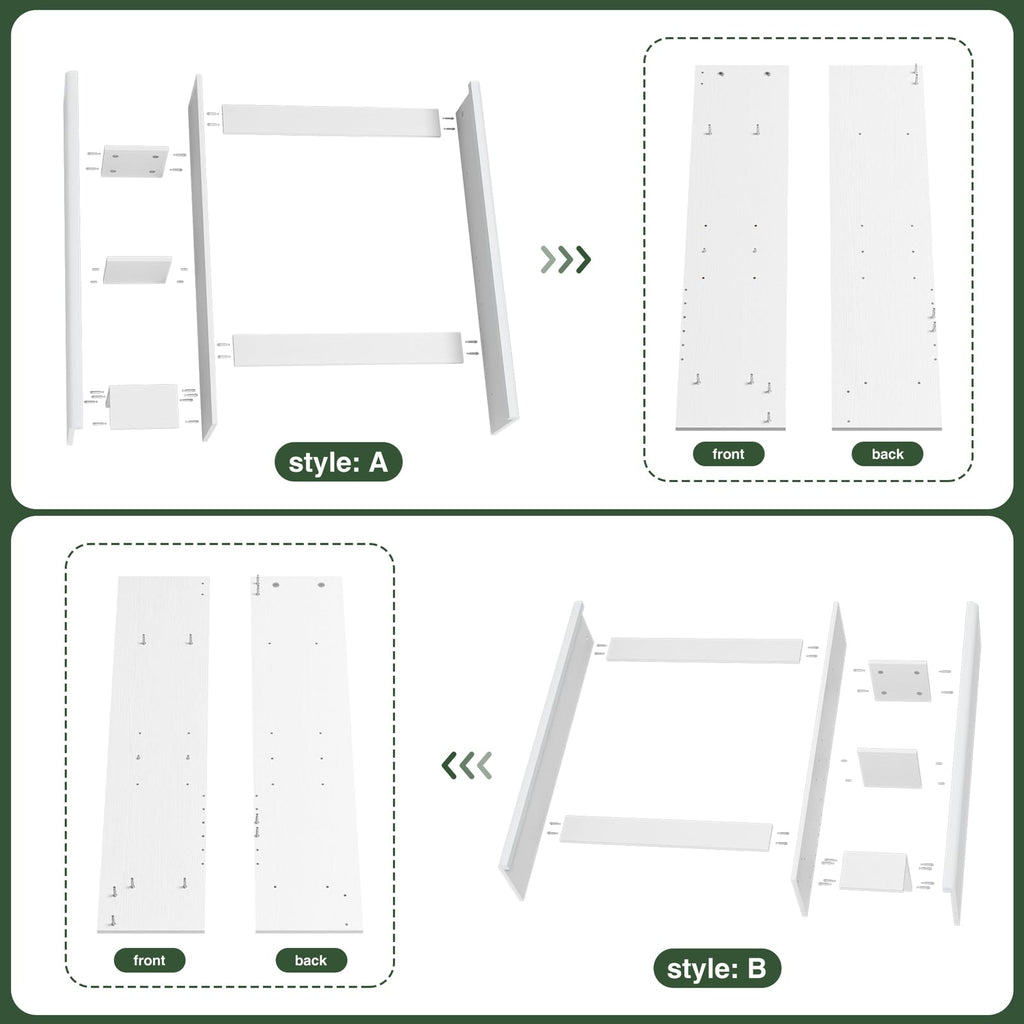 White Over the Toilet Storage Cabinet with Adjustable Shelf L734