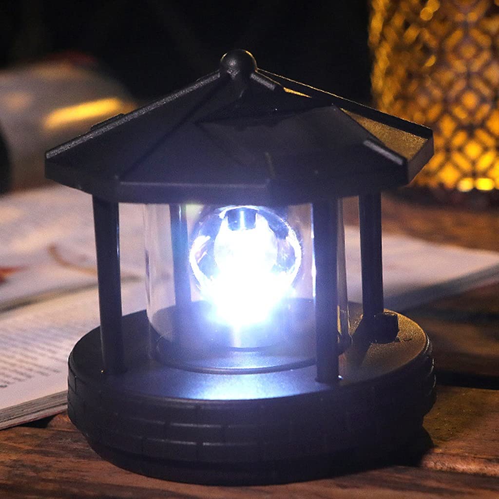 2 Pieces Solar Powered Lighthouse Shape Light X17588