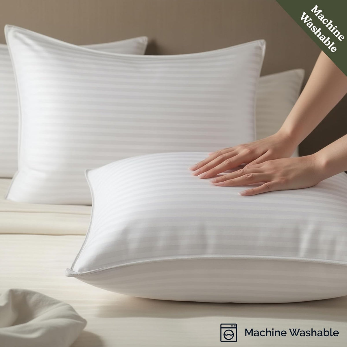 Off White Pinch Pleated 9 Piece King Comforter Set G1802