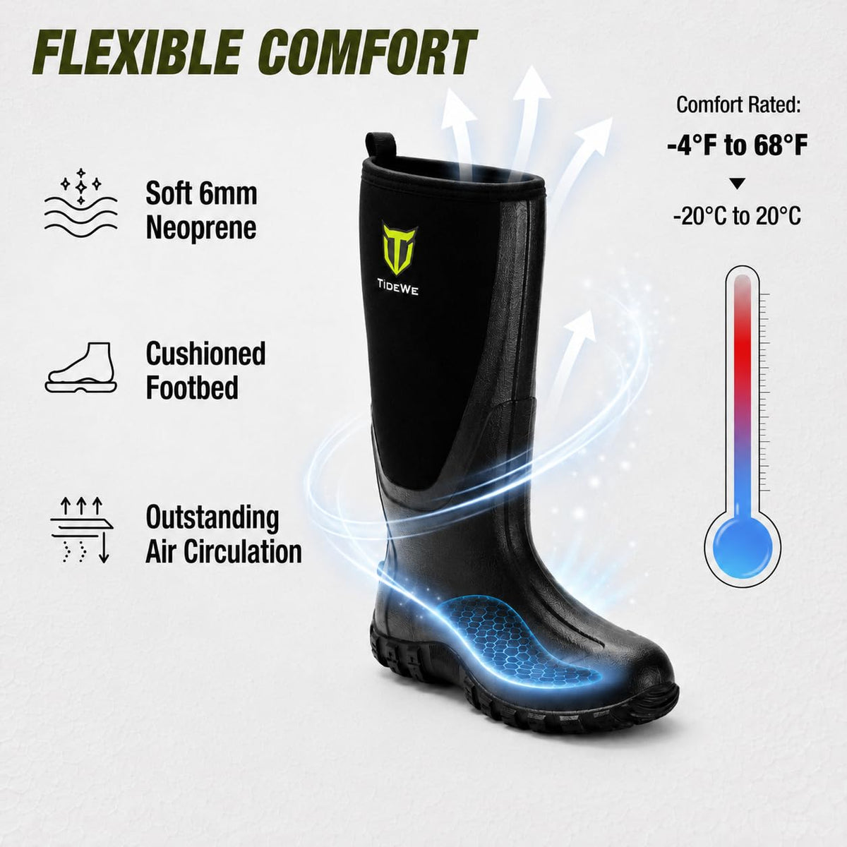 Rubber Boots with Steel Shank U769