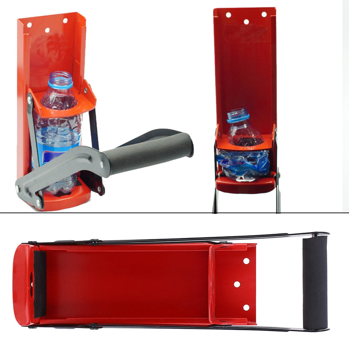 500ML Red Steel Can Crusher with Opener Z242