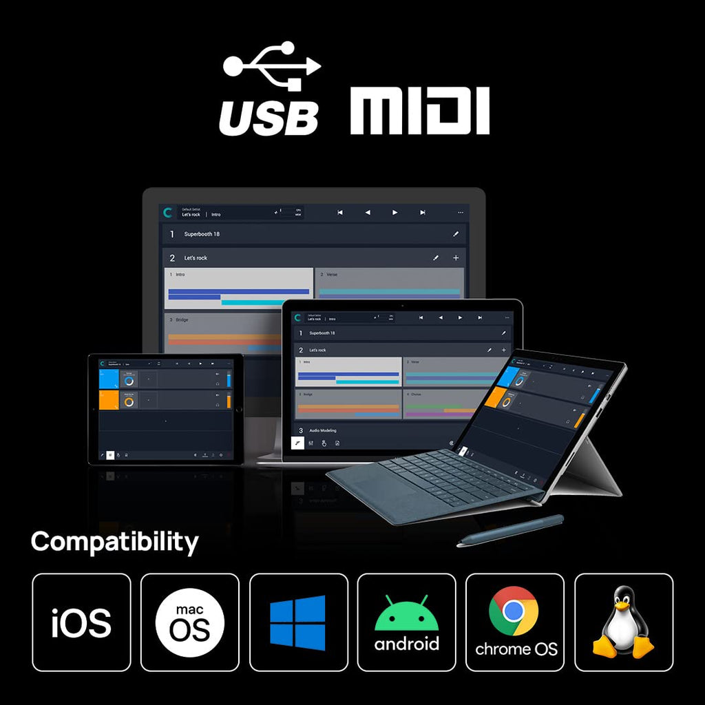 High-Speed USB MIDI Cable with Filter and Mapper V2815