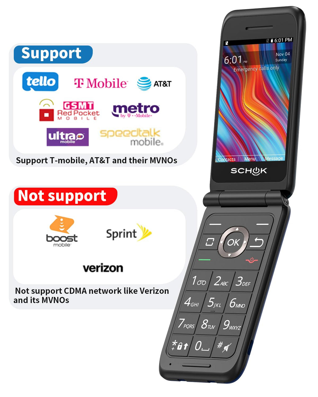 4G Flip Phone with Replaceable Shells L984