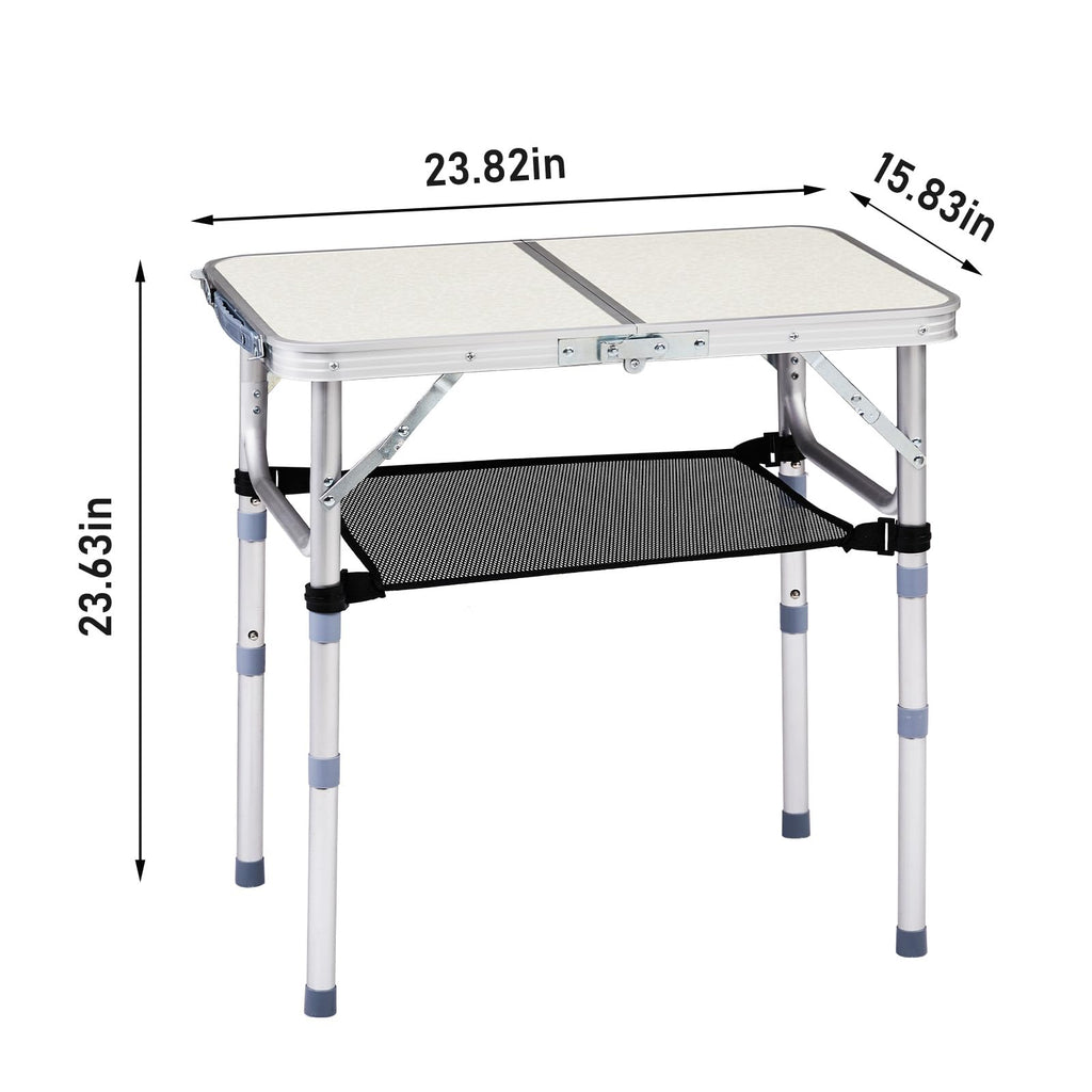 White 2ft Aluminum Folding Picnic Table X248