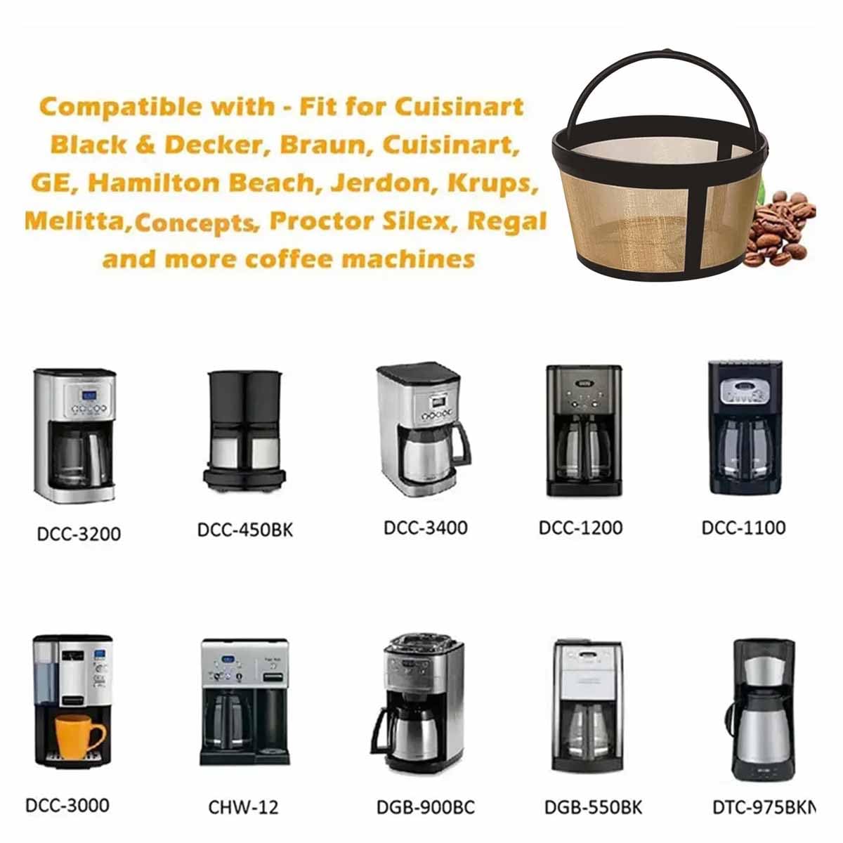 8-12 Cup Stainless Steel Coffee Filter B6975