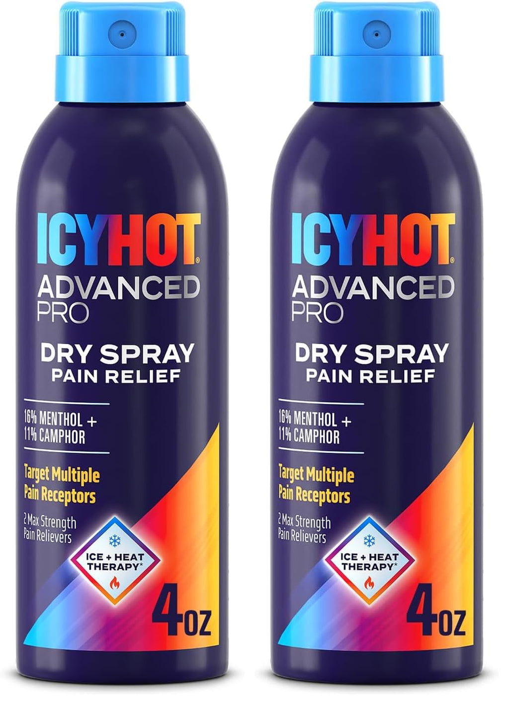 Pain Relief Dry Spray 4 oz with Menthol & Camphor Pack of 2 Q725101
