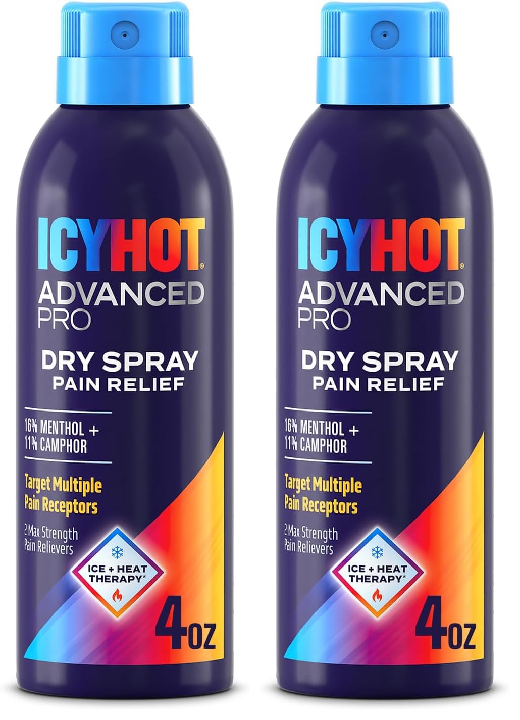 Pain Relief Dry Spray 4 oz with Menthol & Camphor Pack of 2 Q725101