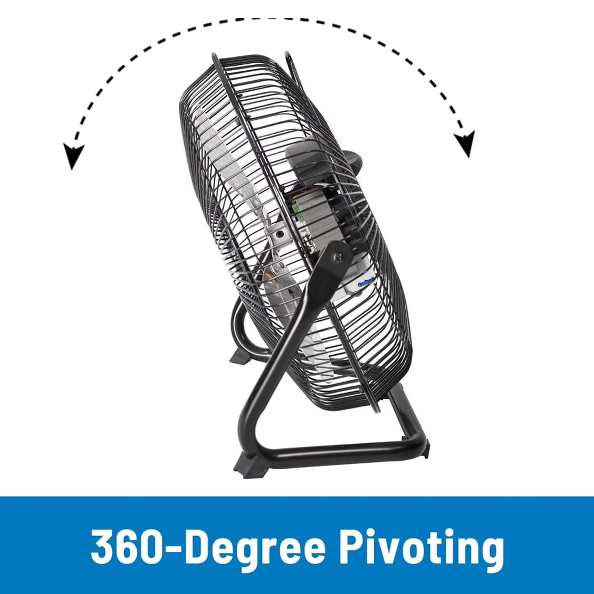 9 Inch Black Metal High Velocity Floor & Wall Mount Fan Y214186