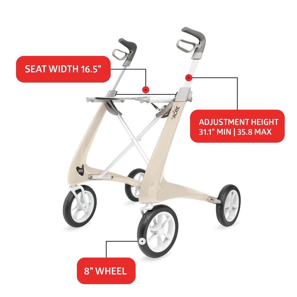 Carbon Ultralight Rollator Walker with Organizer Bag C57767