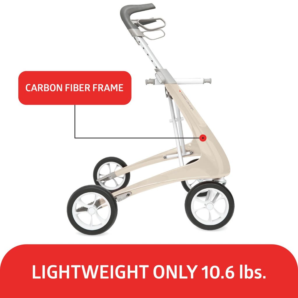 Carbon Ultralight Rollator Walker with Organizer Bag C57767