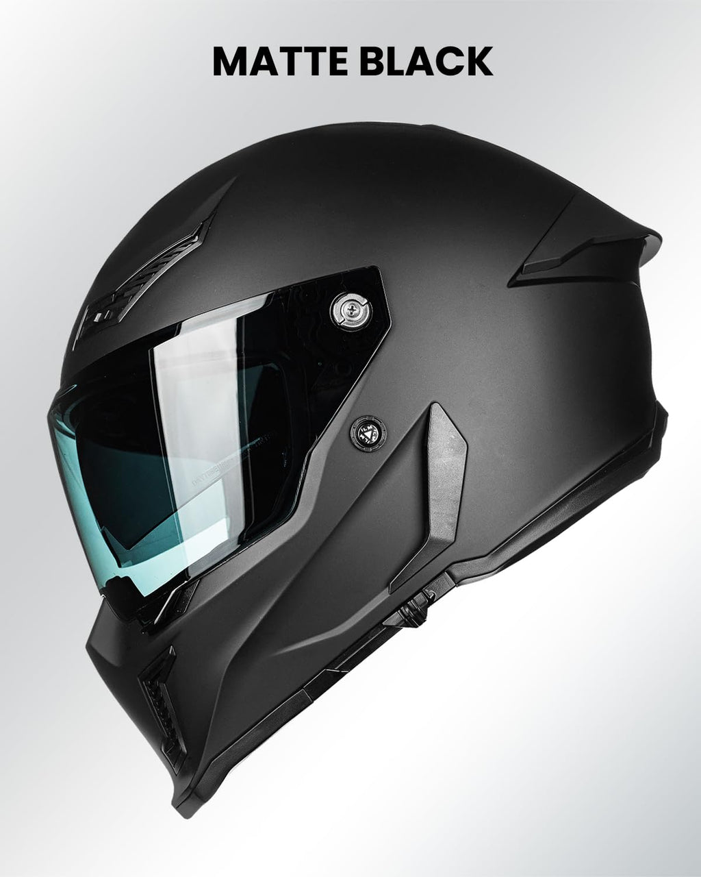 Full Face Dual Visor Motorcycle Helmet with Pinlock Matte Black M L39756