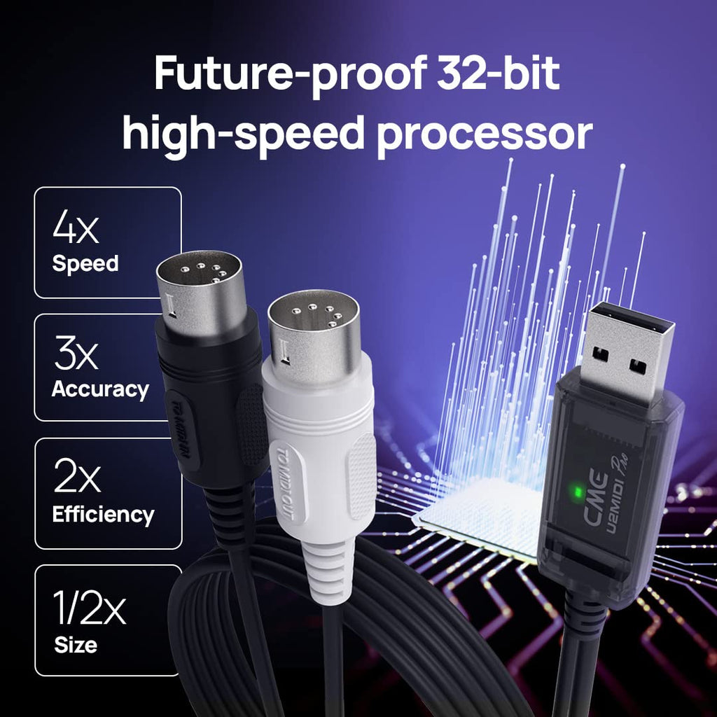 High-Speed USB MIDI Cable with Filter and Mapper V2815
