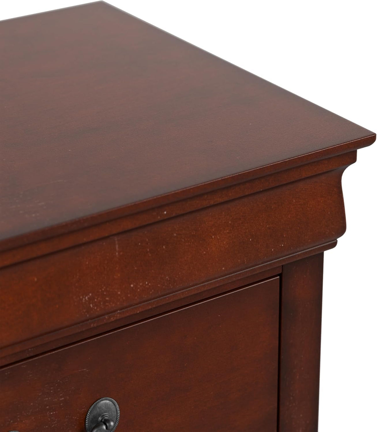 Dark Cherry 2 Drawer Solid Wood Nightstand Q6184