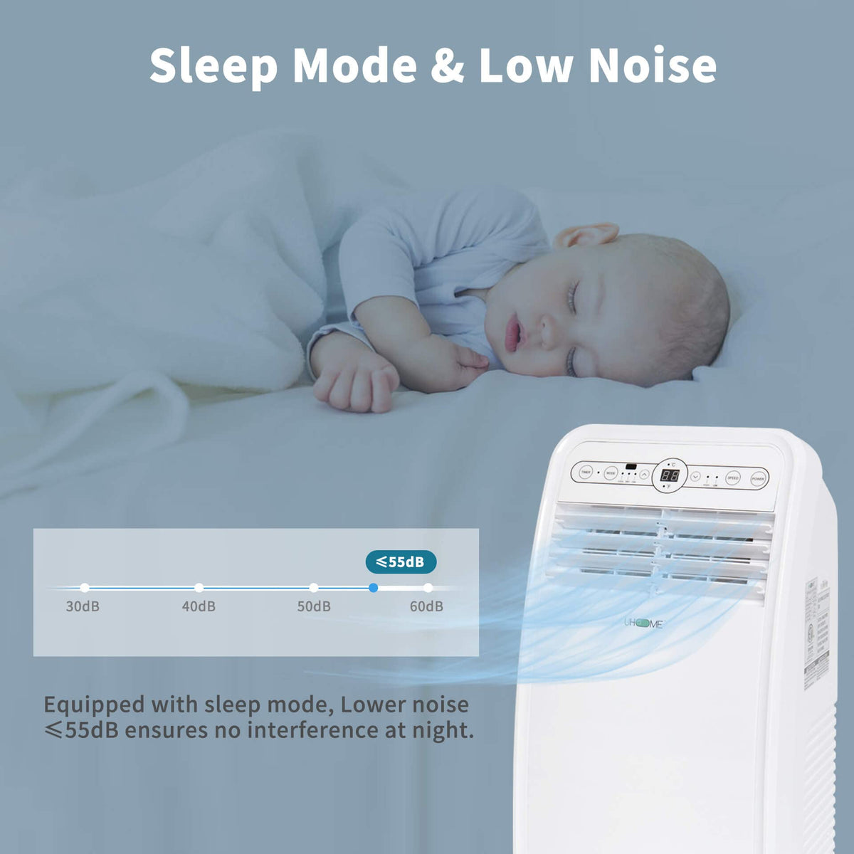 8000 BTU White Portable Air Conditioner F8106