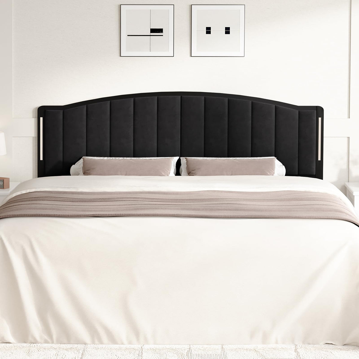 Upholstered Tufting Headboard Queen Size with Lights R859