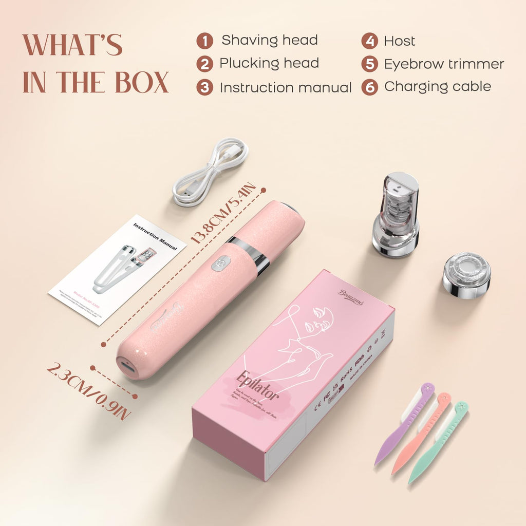2-in-1 USB Rechargeable Portable Electric Facial Hair Remover U75778