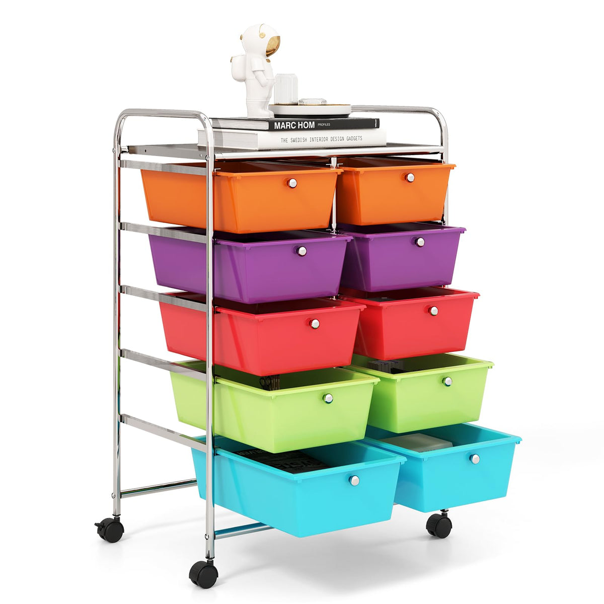 10 Drawer Rolling Storage Cart O164972