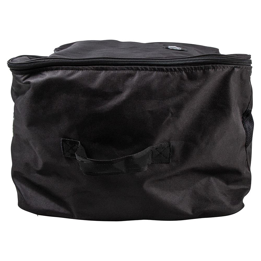 Black Nylon Lined Storage Bag with Three-Sided Zipper Q507673