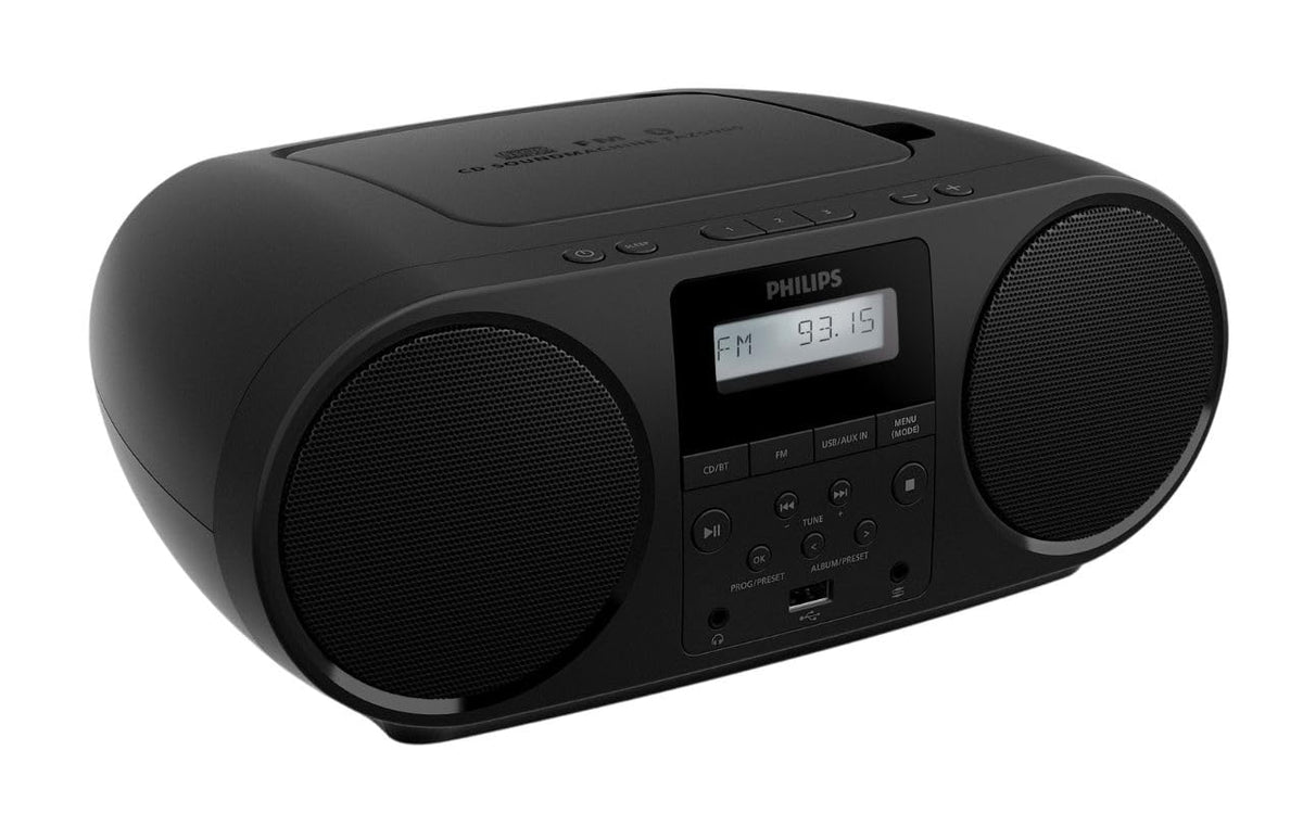 Portable CD Player Boombox with Bluetooth FM Radio USB Aux Input U62910