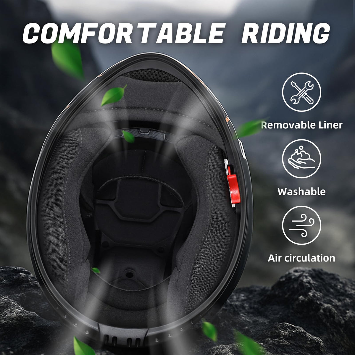 Full Face Dual Visor Motorcycle Helmet K21350