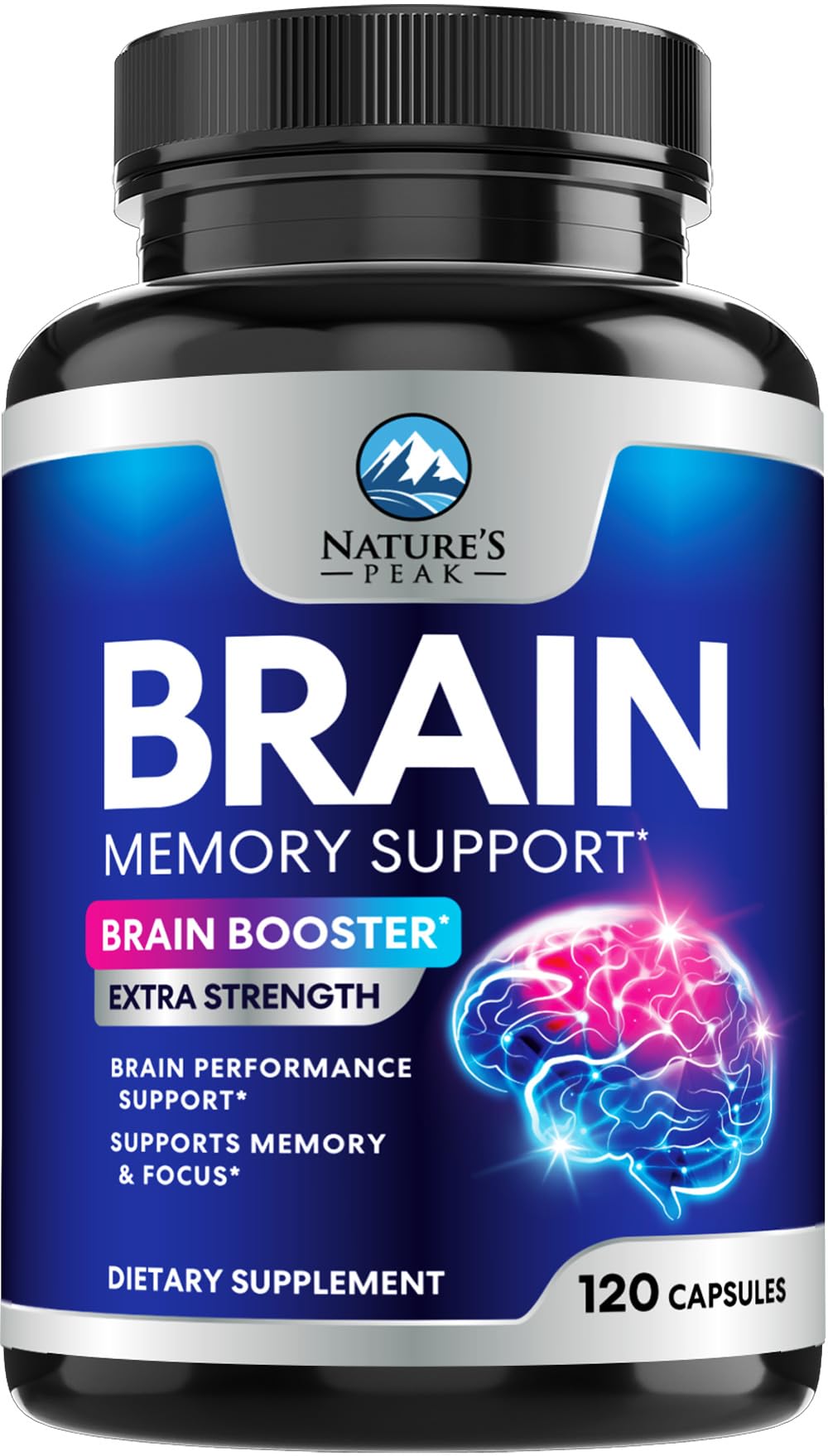 120 Capsules Brain Memory Supplement with Vitamin B6 B12 Folate & Phosphatidylserine F495651