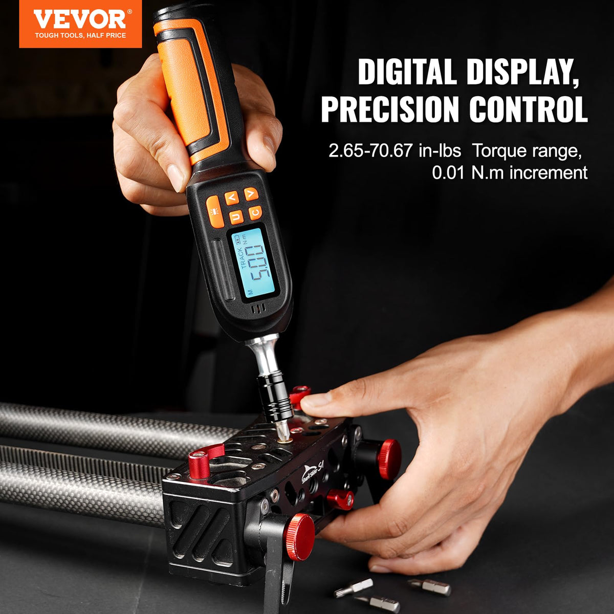 1/4" Drive Digital Torque Screwdriver with LCD, Bits & Case E23719