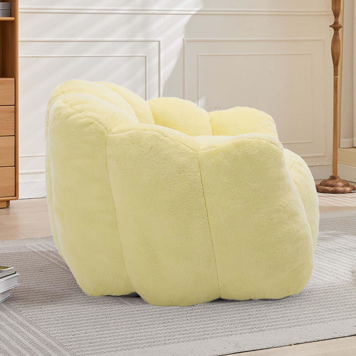 Oversized Memory Foam Bean Bag Chair with Backrest Y841068