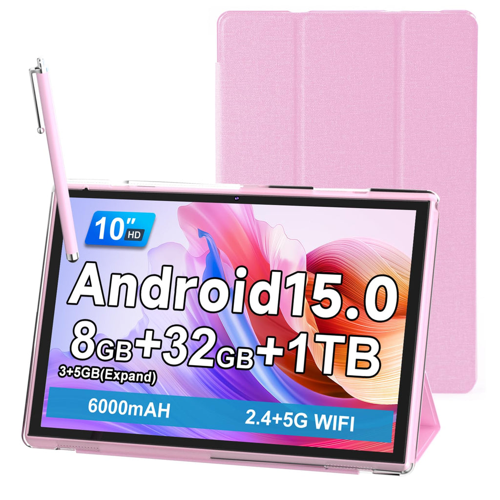 10 Inch Android Tablet with Case Stylus 8GB RAM 32GB ROM N3348