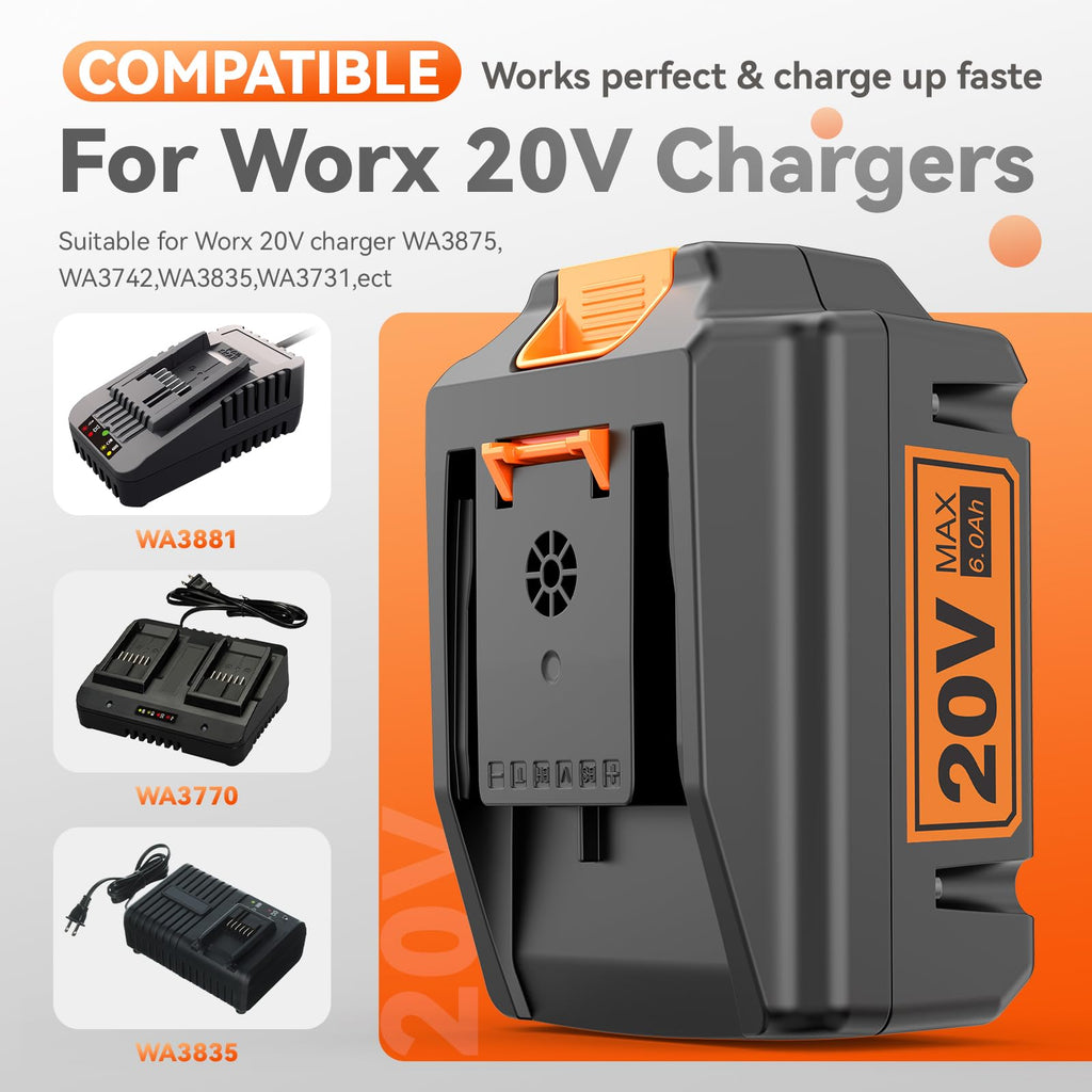 20V Lithium ion Battery 6.0Ah 2 Pack F5275