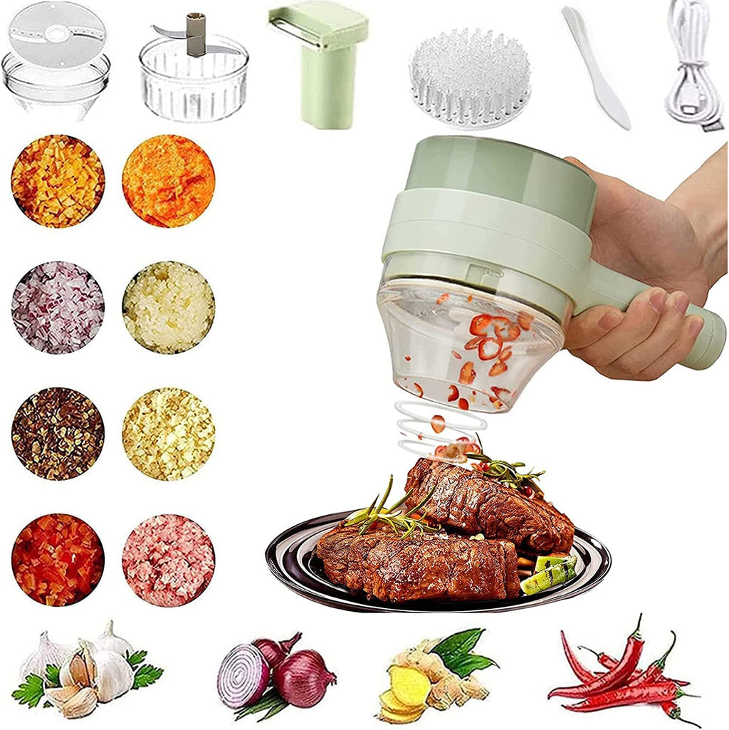 4 in 1 Handheld Electric Vegetable Cutter Set M99298