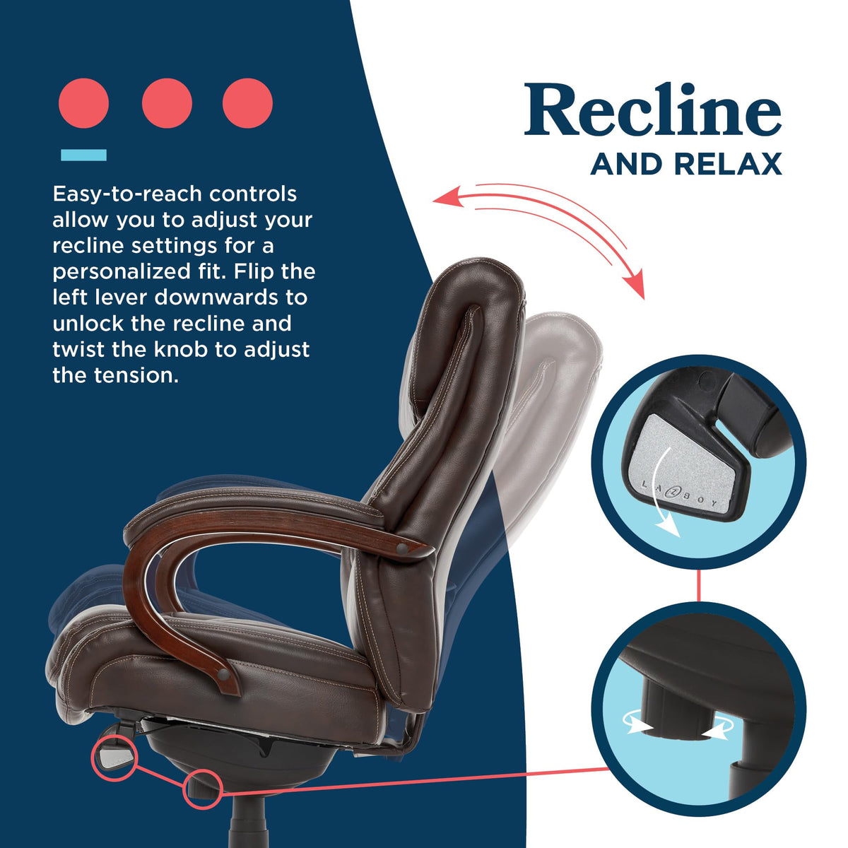Executive Ergonomic Office Chair with Lumbar Support K27125