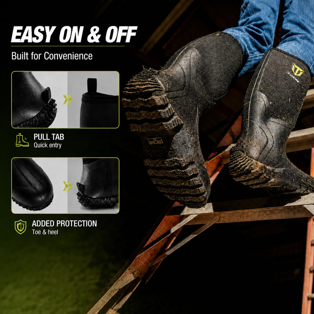 Rubber Boots with Steel Shank U769