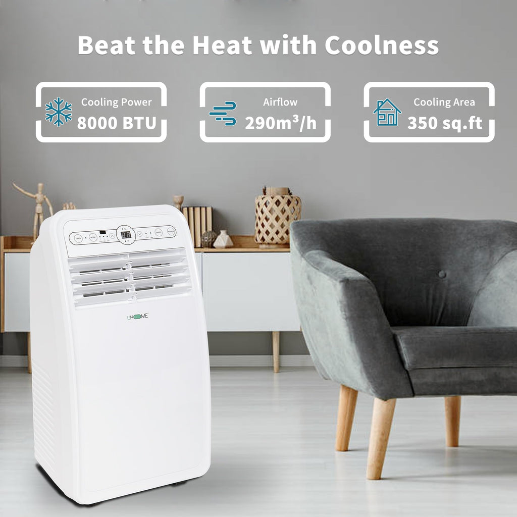 8000 BTU White Portable Air Conditioner F8106