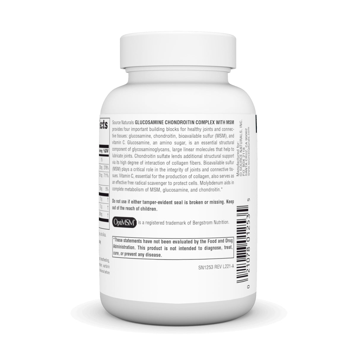 Glucosamine Chondroitin Complex with MSM, 60 Tablets L506
