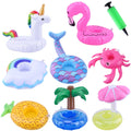 8 Pack Inflatable Drink Holders with Air Pump D7559