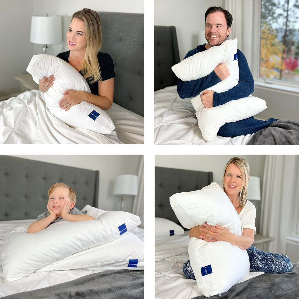 King Size Set of 2 Adjustable Hybrid Pillow F5062