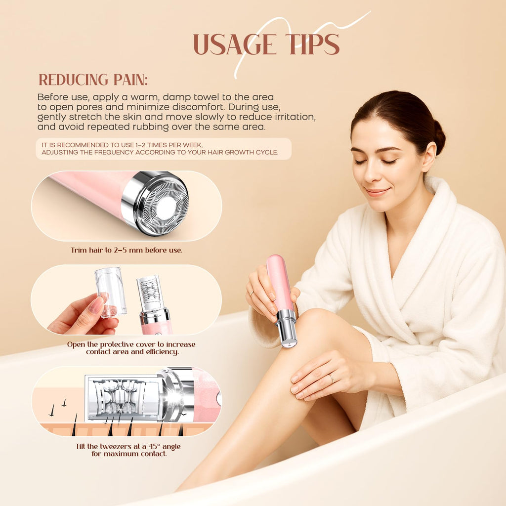 2-in-1 USB Rechargeable Portable Electric Facial Hair Remover U75778