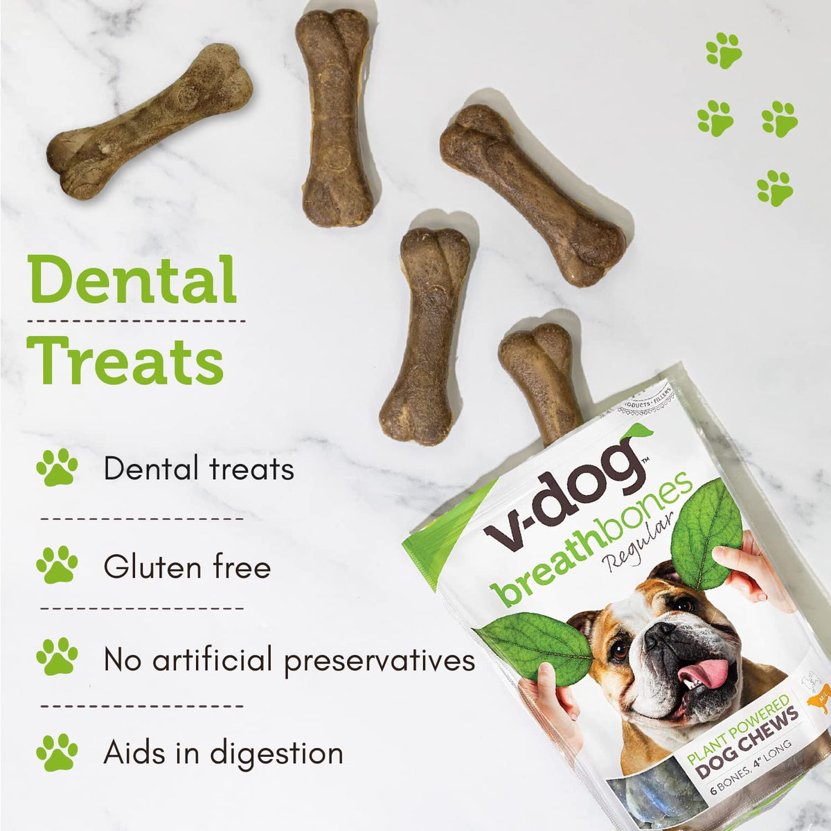 Vegan Dental Dog Bones 8 Ounces P24565