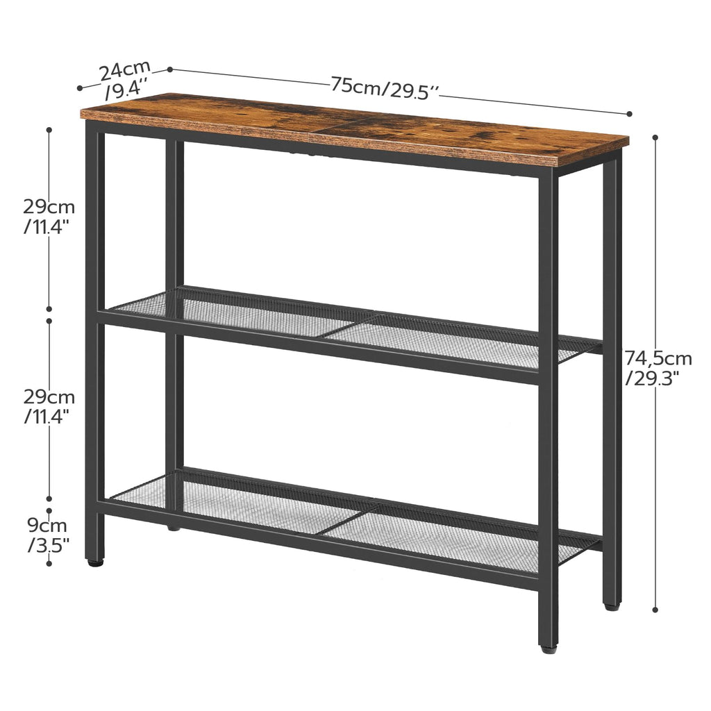 29.5" Narrow 3-Tier Console Table Q347891