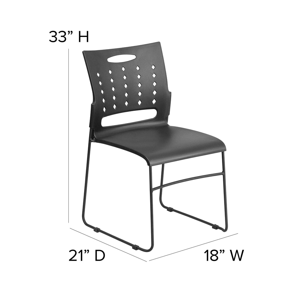 Black Stacking Chairs Set of 5 J41568