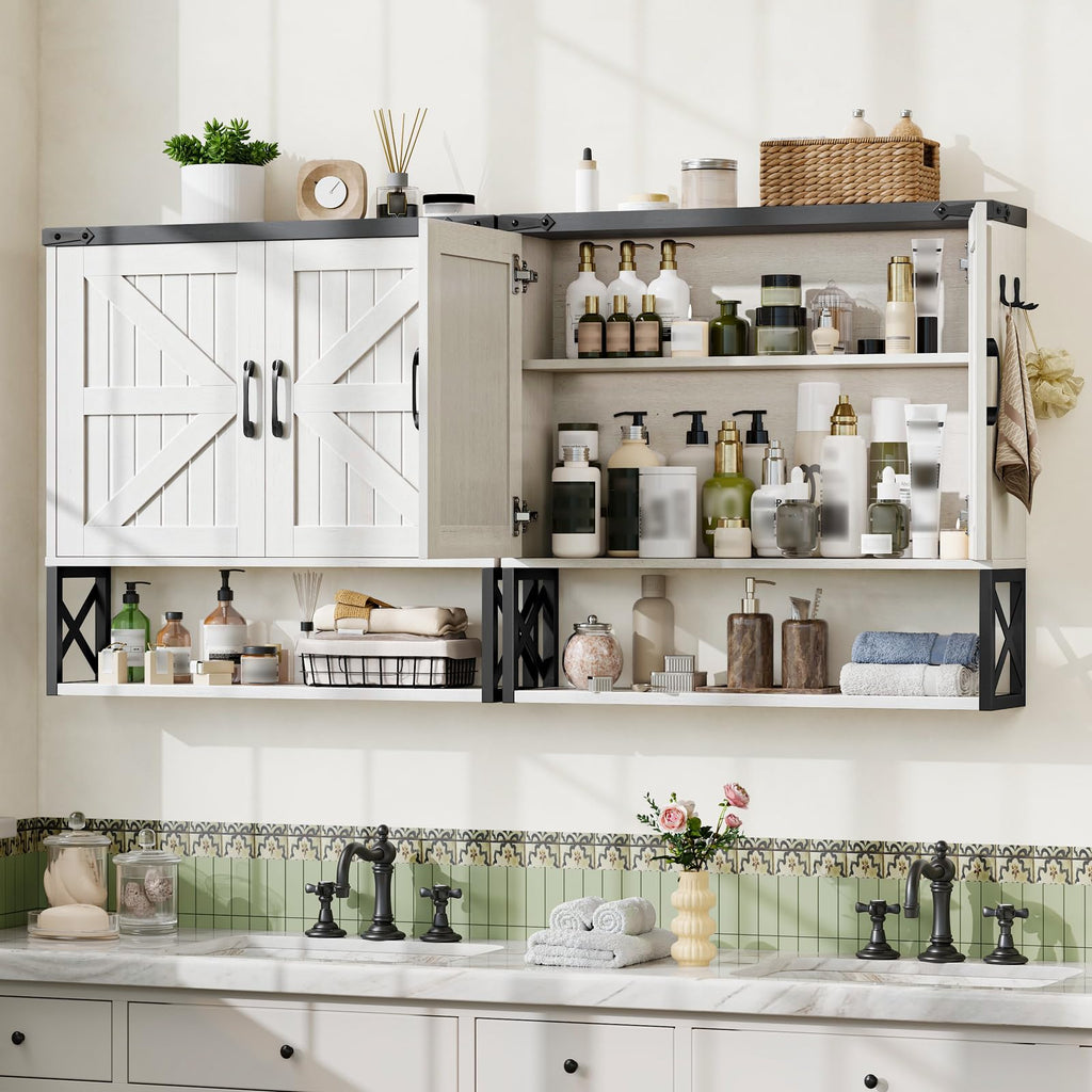 White Bathroom Wall Cabinet F1005