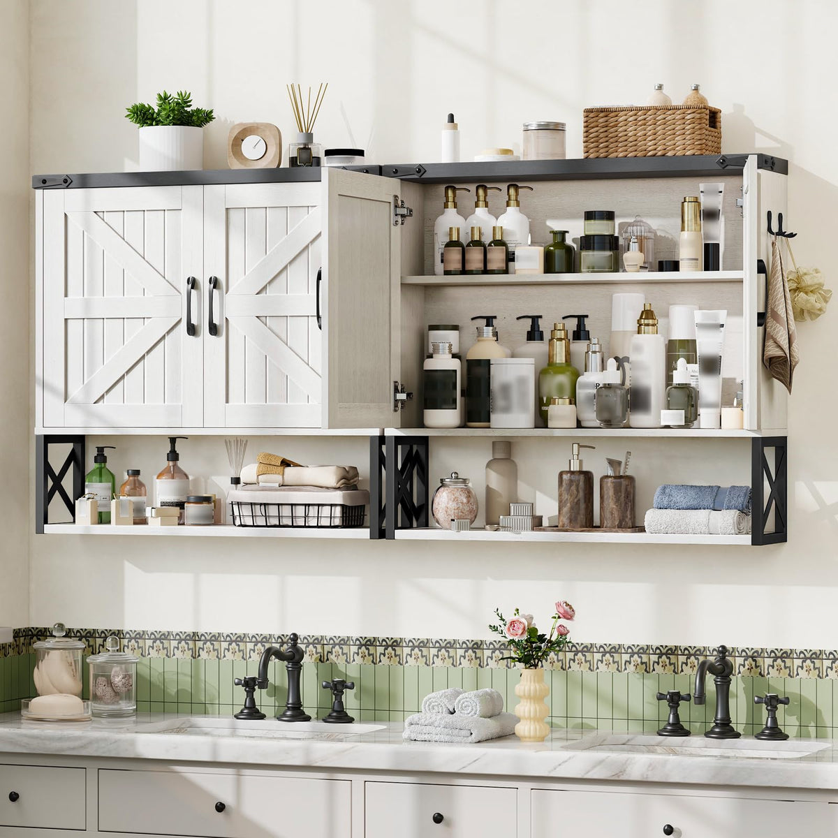 White Bathroom Wall Cabinet F1005