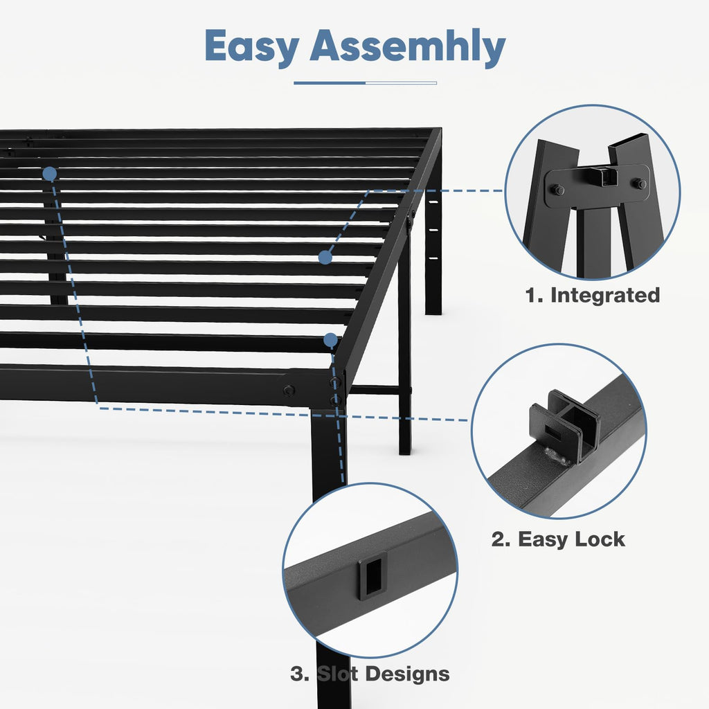 18" Heavy Duty Metal Queen Bed Frame H99641